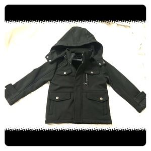 4T Boy Black Water Resistant Jacket